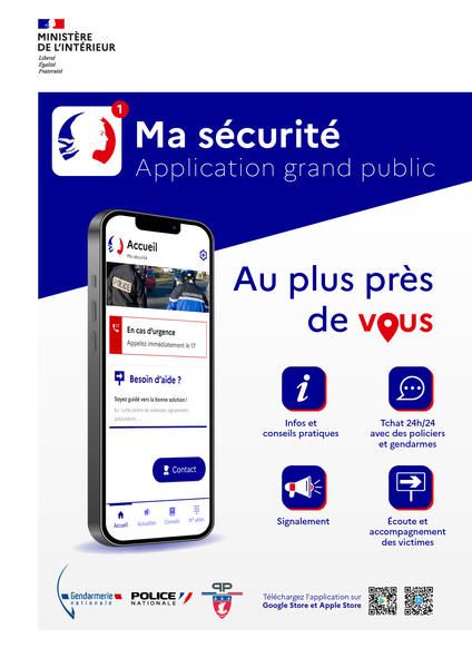 Ma sécurité est disponible sur l’App Store et sur Google Play.