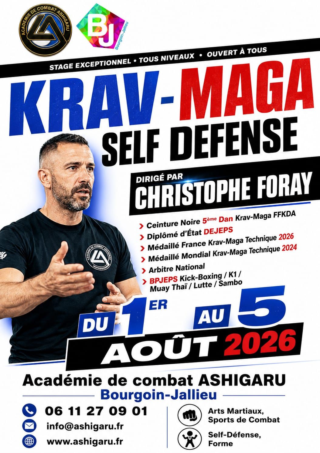 ASHIGARU Stage d’été de Krav-Maga & Self-Défense
