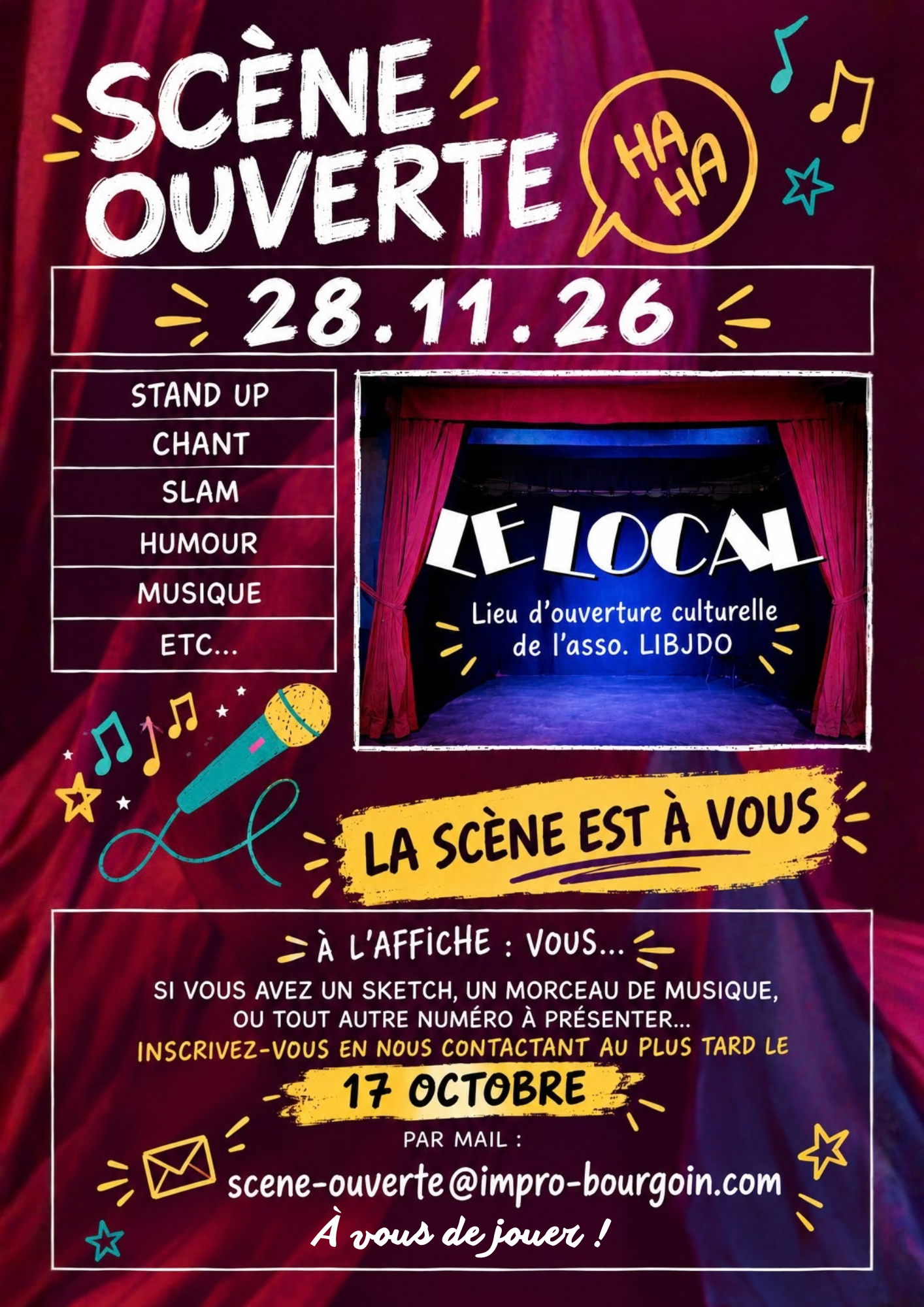 Scene Ouverte 2026 Appel aux talents