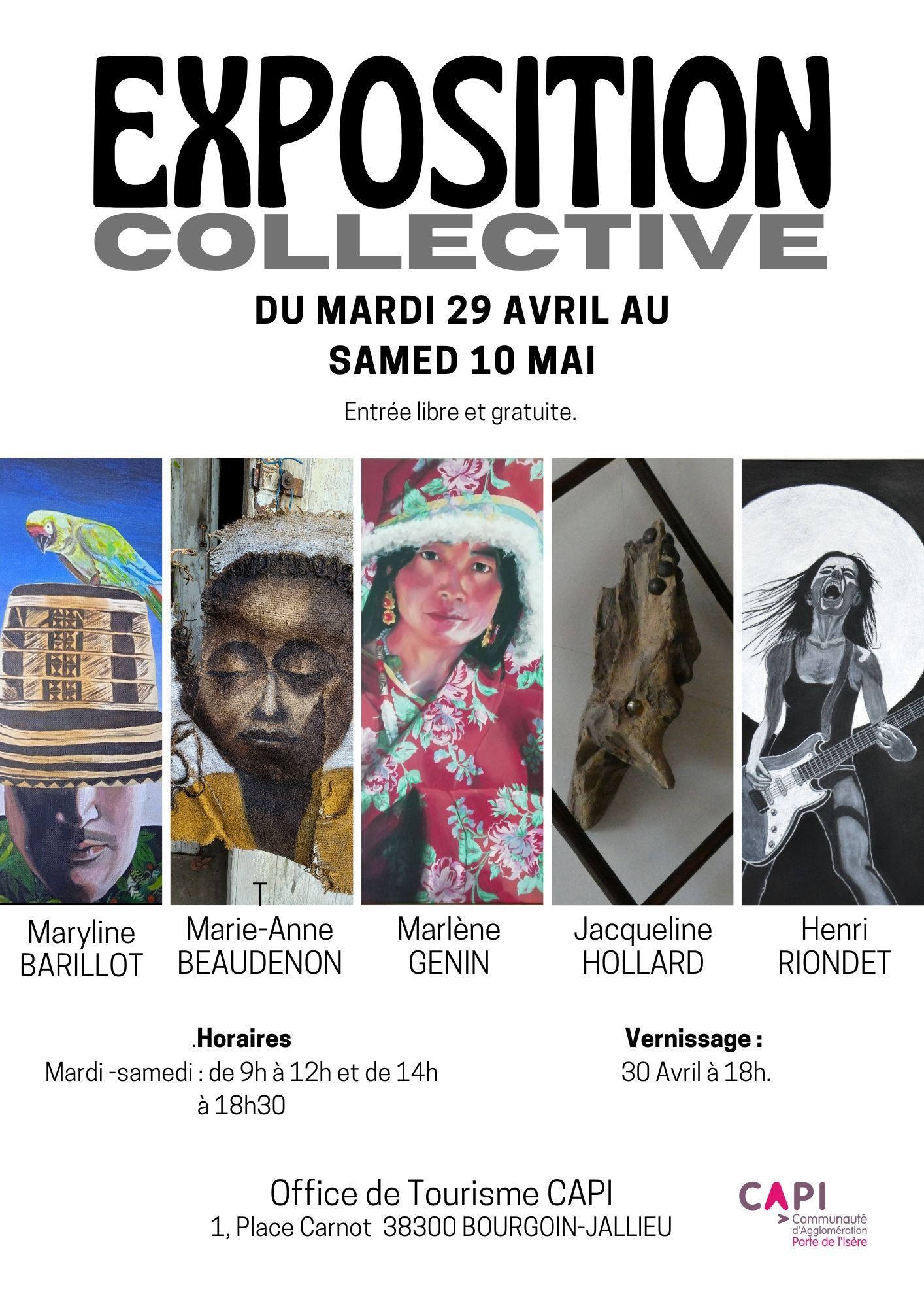 Affiche Exposition Art Moderne Simple Photo Blanc Noir 2 1