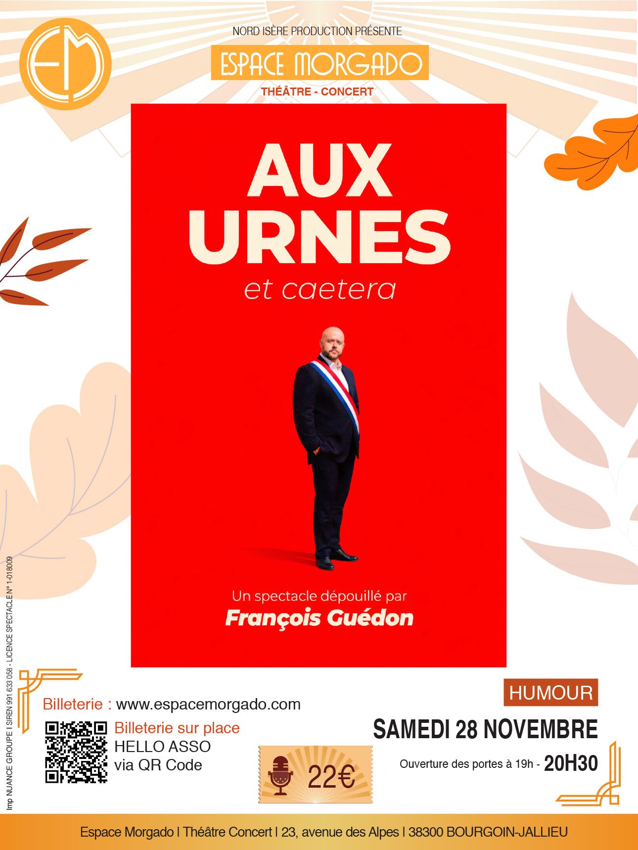 28 NOV THEATRE AUX URNES ESPACE MORGADO